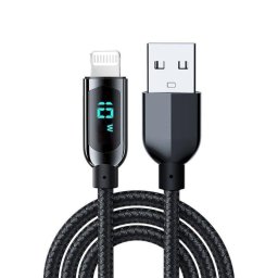 Cable Lightning Dam Electronics pantalla LED 1,2 m carga rápida 10 W