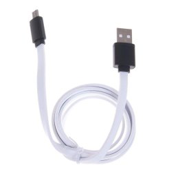 Cable Micro USB a USB Dam Electronics plano USB 3.0 alta velocidad blanco/negro