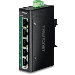 Switch industrial TRENDnet TI-PELC50 5 puertos Fast Ethernet PoE+ montaje en rack