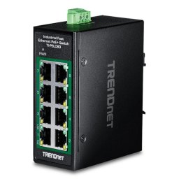 Switch TRENDnet TI-PELC80 8 Puertos PoE+ Fast Ethernet Industrial