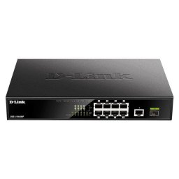 Switch D-Link DGS-1010MP 8 Puertos PoE+ 1 SFP Rackable Sin Gestión