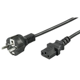 Cable de alimentación Microconnect PE020410 1 m negro CEE7/7 a C13 PVC