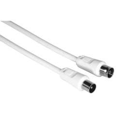 Cable coaxial Hama 00205029 3 m blanco conector macho-hembra