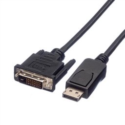 Adaptador de cable de vídeo VALUE 11995608 1,5 m DisplayPort a DVI-D negro
