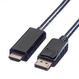 Adaptador de cable de vídeo VALUE 11.99.5788 5 m DisplayPort a HDMI negro