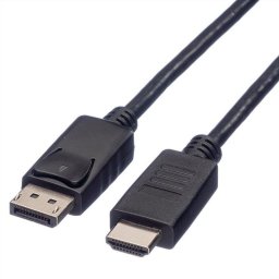 Adaptador de cable de vídeo ROLINE 11.04.5783 DisplayPort a HDMI 4,5 m negro