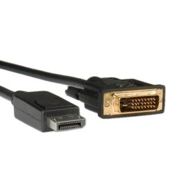 Adaptador de cable de vídeo ROLINE 11.04.5773 DisplayPort a DVI-D 3 m LSZH Negro