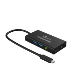 Capturadora de vídeo J5CREATE JVA01-N USB-C 1080p HDMI HUB 2xUSB Negro