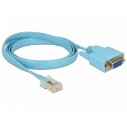 Cable serie DELOCK 63341 1 m Azul DB-9 macho-hembra compatible Cisco