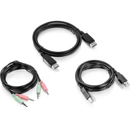 Cable KVM TRENDnet TK-CP06 USB DisplayPort y audio 1,83 m negro