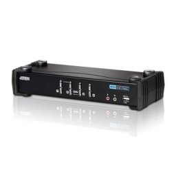 Interruptor KVM Aten CS1764A USB DVI 4 Puertos Audio y Hub USB 2.0