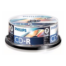 Bobina Philips CR7D5NB25/00 CD 700 MB 52x grabación alta velocidad