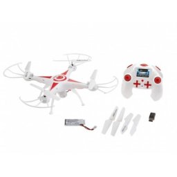Drone REVELL 23858 con cámara 480p, 30 m alcance, quadcóptero, rojo y blanco