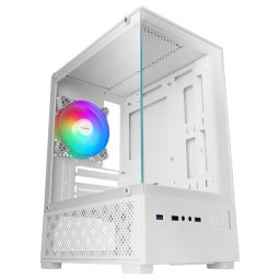 Mars Gaming Mc-se2 Caja Gaming Microatx Cristal Templado Ventilador Frgb 120mm Doble Cámara Blanco