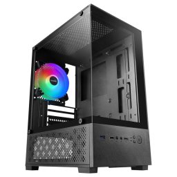 Mars Gaming Mc-se2 Caja Gaming Microatx Cristal Templado Ventilador Frgb 120mm Doble Cámara Negro