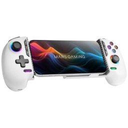 Mars Gaming MGPXPRO Gamepad Bluetooth Hasta 7" PS4/Switch/Switch 2/PC/Android/iOS 13.0+ Blanco