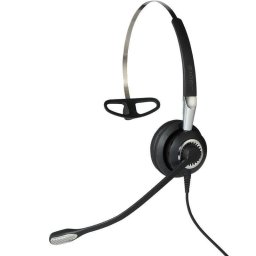 Auriculares Jabra BIZ 2400 II con cable USB para oficina y cancelación de ruido, micrófono y ultraligeros en negro y plata