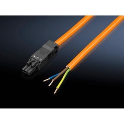 Cable alimentación Roline SZ 2500.500 naranja 100-240 V conector macho AWG16