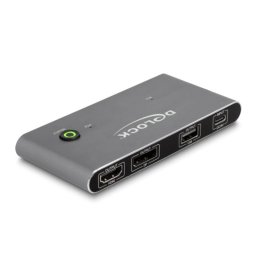 Interruptor KVM DeLock 11485 USB-C HDMI DisplayPort 8K 3xUSB-A 2.0 Audio
