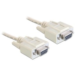 Cable serie DELOCK 84250 5 m Sub-D9 a Sub-D9 hembra gris