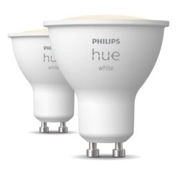 Bombilla inteligente Philips Hue White GU10 Bluetooth/Zigbee Pack 2 unidades regulable
