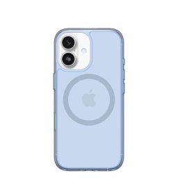 Funda para móvil OtterBox Symmetry Clear MagSafe tipo cover policarbonato azul transparente para iPhone 17