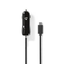 Cargador de coche Nedis CCHAC300ABK USB-C 15W cable 1 m negro