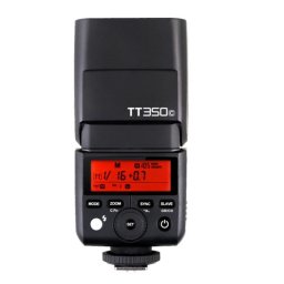 Flash fotográfico Godox TT350C para Canon compacto HSS LCD 2,4 GHz