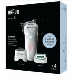 Depiladora Braun Silk-épil 5 5-050 MicroGrip 28 pinzas Wet&Dry Rosa Blanco