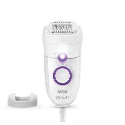 Depiladora Braun Silk-épil 5 505 Power MicroGrip dos velocidades púrpura blanco