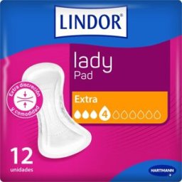 Lindor Lady Pad Compresas Extra 12uds