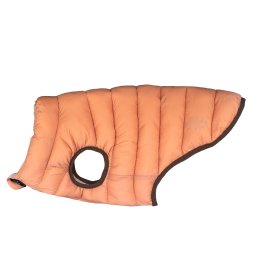 Abrigo acolchado Nomad Tales Bloom, naranja/beige para perros - aprox. 45 cm de largo de espalda