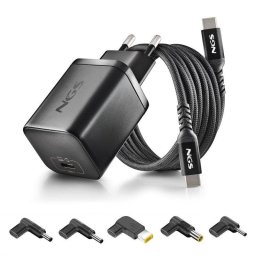 Cargador NGS BUD65W-L GaN 65W USB-C con 5 adaptadores Lenovo