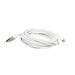Cable de datos Dam Electronics iPhone 5/6/6 Plus 3 metros blanco USB