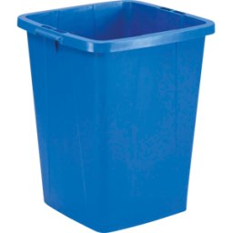 DURABLE DURABIN 90L BL - Cubo de basura de 90 l, azul, sin tapa