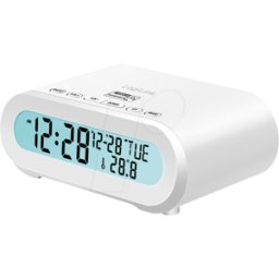 LOGILINK SC0121W - Radio reloj, digital, blanco