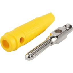 BKL BS 40SA GE - Conector banana de 4 mm, atornillable, orificio transversal, ama