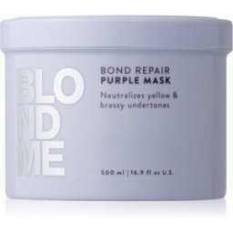 Blondme Bond Repair Purple Mask Mascarilla Para Cabello Neutralizante Para Tonos Amarillos 500 Ml