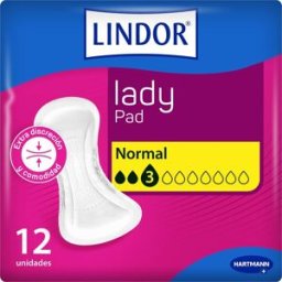 Lindor Lady Pad Compresas Normales 12uds