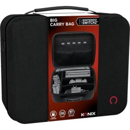 Funda para consola portátil Konix 61889000093 rígida negra y roja 14 tarjetas