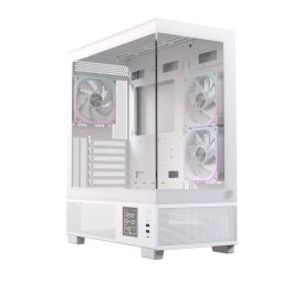 Torre Einarex S501D Panorámica RGB Cristal 3x120 mm ATX Gaming Blanco