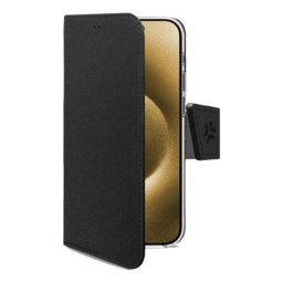Funda para móvil Celly WALLYMAG cartera piel sintética negra compatible MagSafe para iPhone 17 Air