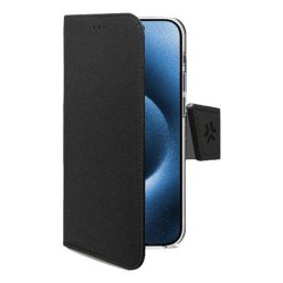 Funda para móvil Celly WALLYMAG tipo cartera piel sintética negra MagSafe para iPhone 17 Pro