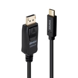 Adaptador de cable Lindy 43501 USB-C a DisplayPort 2 m resolución 4K