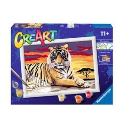 Kit de pintura por números Ravensburger Majestic Tiger para niños con 16 colores