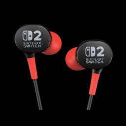 Auriculares PowerA Wired Earbuds con cable Jack 3,5 mm para Gaming, compatibles con Nintendo Switch 2, micrófono en línea, negro y rojo
