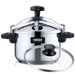 Olla a presión Haeger PC-8SS.020A 8 L acero inoxidable válvula triple