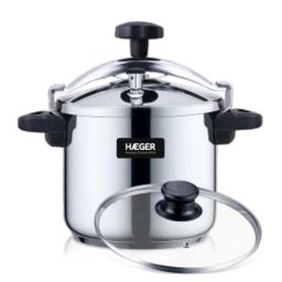 Olla a presión Haeger PC-10S.021A 10 L acero inoxidable compatible inducción
