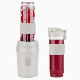 Sweiss Mini Batidora Portátil Moov8, Smoothie Maker, 2 Botellas De 570 Ml Con Tapas De Viaje, 4 Cuchillas De Acero Inoxidable, 300w, Beige