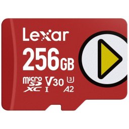 Memoria Lexar LMSPLAY256G-BNSNG MicroSDXC 256 GB UHS-I Clase 10 roja